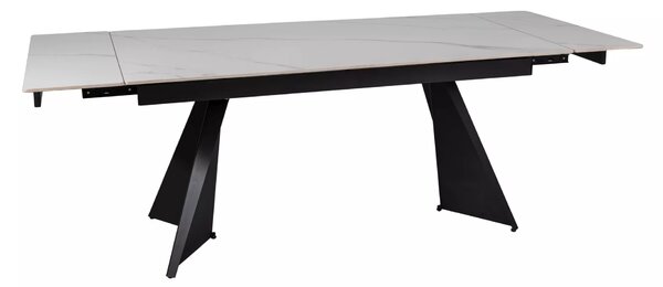 Signal Jedálenský rozkladací stôl Laconi, 160-220cm, matná biela / matná čierna