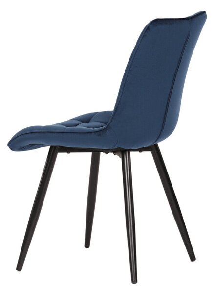 Jedálenská stolička zamatová, modrá CT-384 BLUE4
