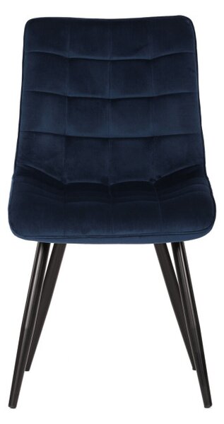 Jedálenská stolička zamatová, modrá CT-384 BLUE4