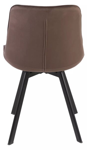 Signal Jedálenská stolička Monti Velvet, cappuccino / matná čierna