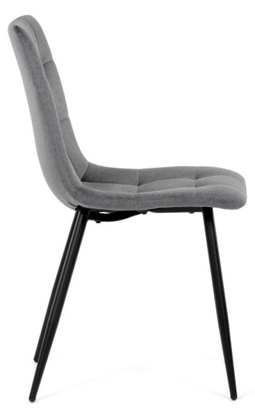 Jedálenská stolička zamatová, sivá DCL-X7015 GREY2