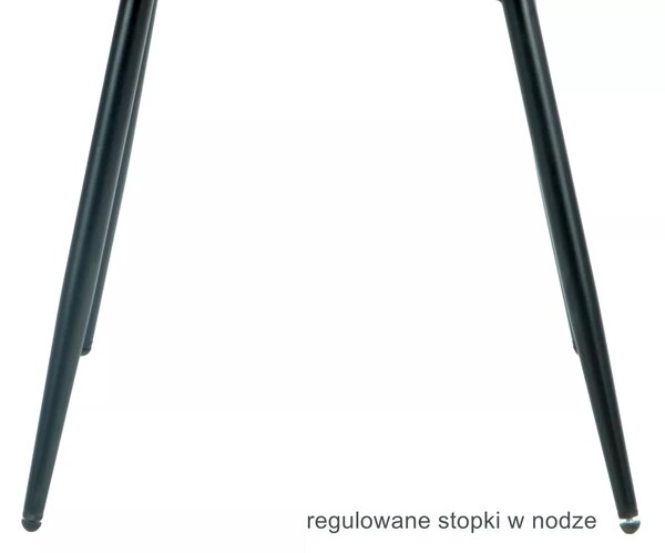 Signal Jedálenská stolička Rick Velvet, sivá / matná čierna