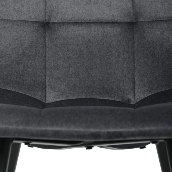 Jedálenská stolička zamatová, sivá DCL-X7015 GREY2
