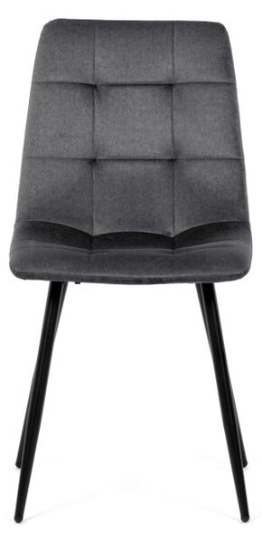Jedálenská stolička zamatová, sivá DCL-X7015 GREY2