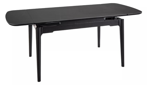 Signal Jedálenský rozkladací stôl Sento, 120-180cm, matná čierna/matná čierna