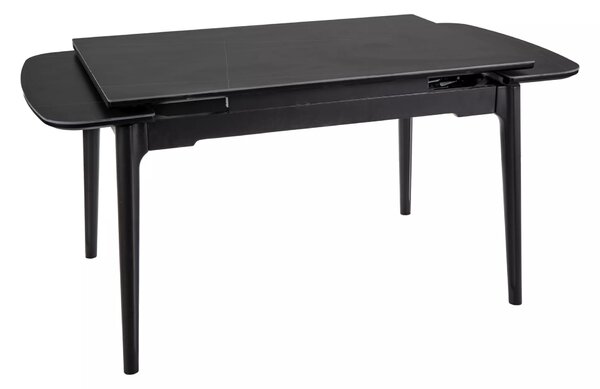 Signal Jedálenský rozkladací stôl Sento, 120-180cm, matná čierna/matná čierna