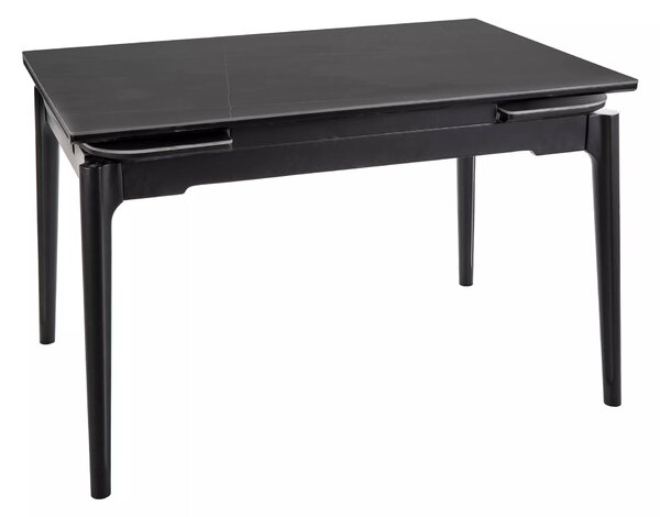 Signal Jedálenský rozkladací stôl Sento, 120-180cm, matná čierna/matná čierna