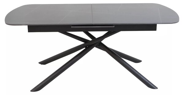 Signal Jedálenský rozkladací stôl Vector, 160-200cm, matná čierna/matná čierna