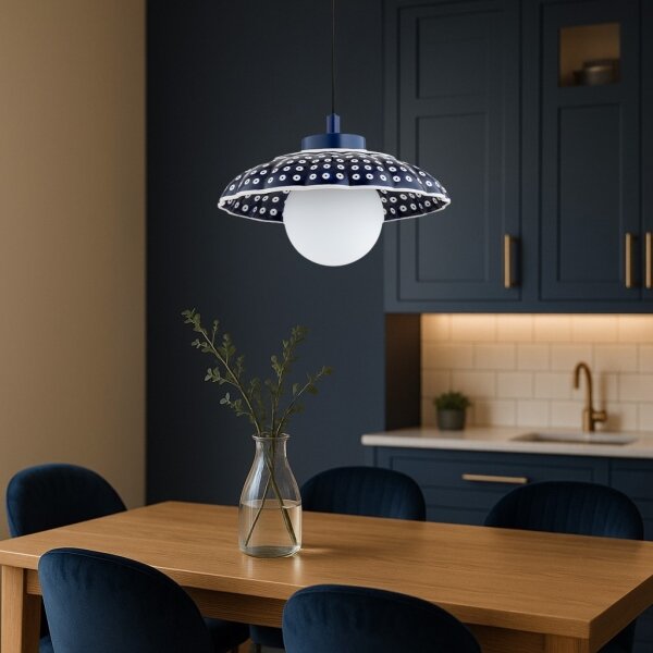 Argon 8948 - Závesné svietidlo na lanku BOLL 1xG9/6W/230V modrá
