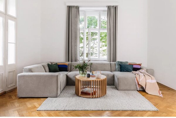 Sivobéžový ručne tkaný koberec s prímesou vlny 200x290 cm Minerals – Flair Rugs