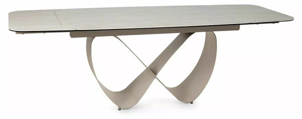 Signal INFINITY CERAMIC stôl jedálenský 160(240)X95, béžový TRAVERTINE/kašmír