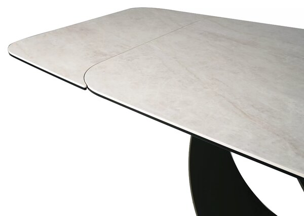 Signal INFINITY CERAMIC stôl jedálenský 160(240)X95, béžový TAJ MAHAL/medený