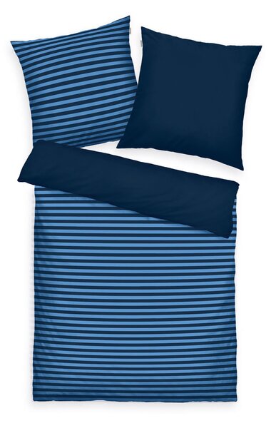 Tom Tailor Bavlnené obliečky Dark Navy & Cool Blue, 140 x 200 cm, 70 x 90 cm