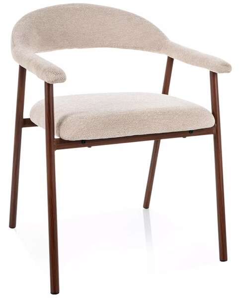 Signal LAGOS D jedálenská stolička, látka RAVEN béžová 24, nohy orech