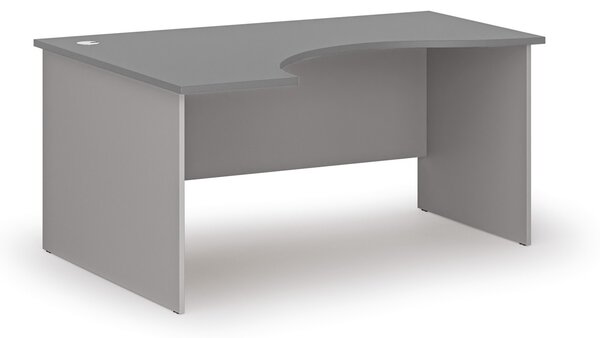 Ergonomický kancelársky písací stôl PRIMO GRAY, 160x120 cm, ľavý, sivá/grafit