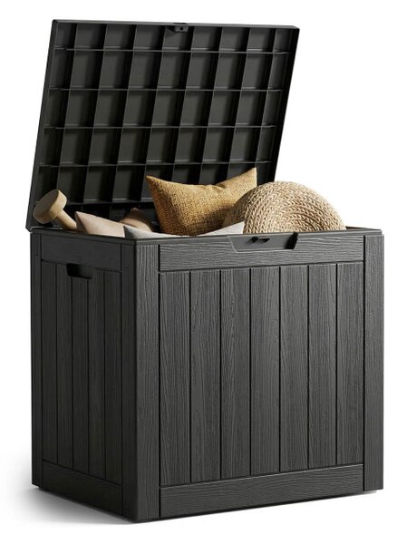 Záhradný úložny box čierny 117 L