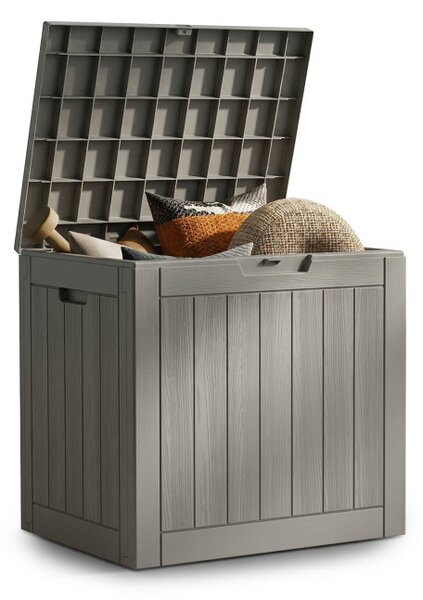 Záhradný úložny box sivý 117 L