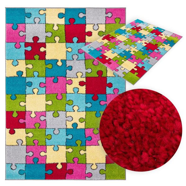 Koberec Agnella Funky Top Super Puzzle žltý