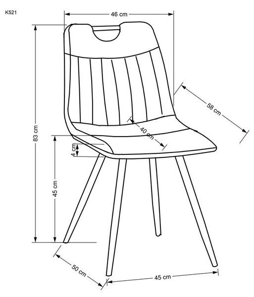 Halmar K521 stolička horčicová
