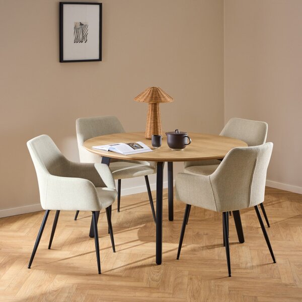 Jedálenská stolička ELVAR béžová / čierna 338532