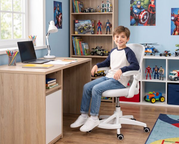 Detská otočná stolička JUNIOR sivá