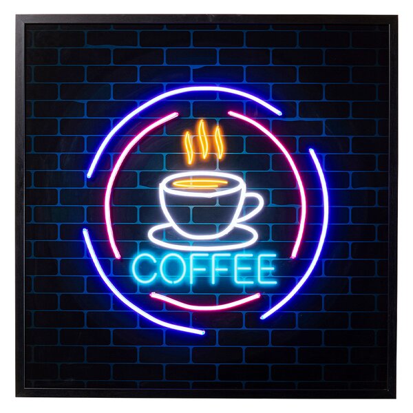 Coffee LED obraz viacfarebný 80x80 cm