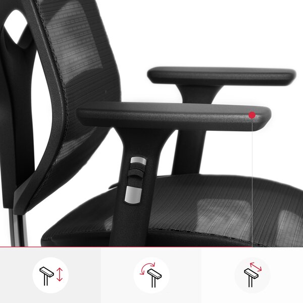 Kancelárska ergonomická stolička Diablo V-Basic, čierna