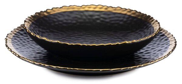 Keramický hlboký tanier Kati, (fi) 21 cm, čierny