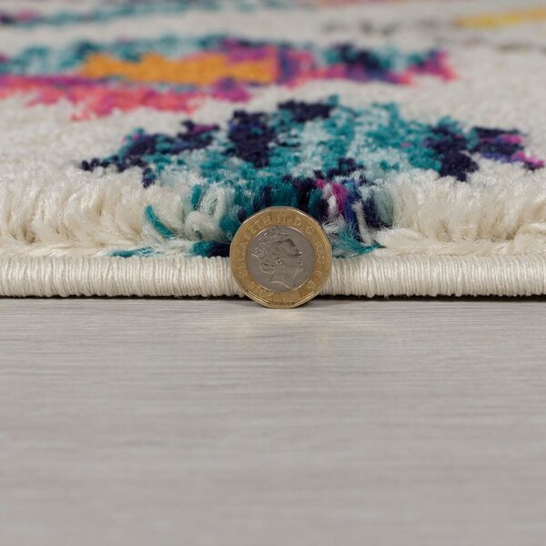 Flair Rugs, Kusový koberec Menara Bohemia Cream, 120x170, viacfarebná, obývacia izba