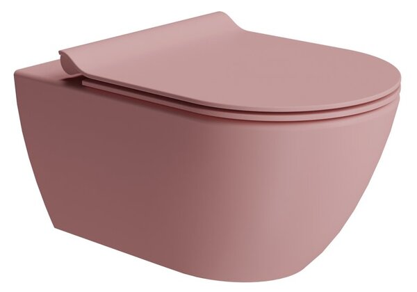 GSI GSI, PURA závesná WC misa, Swirlflush, 36x55cm, blush dual-mat, 881524