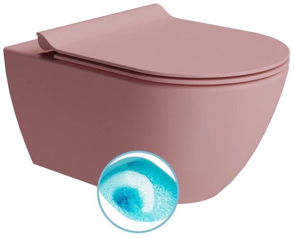 GSI GSI, PURA závesná WC misa, Swirlflush, 36x55cm, blush dual-mat, 881524