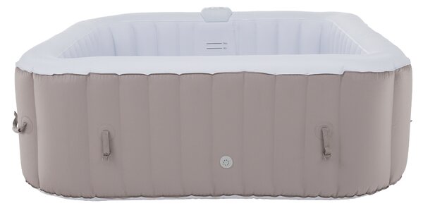 KONDELA Nafukovacia vírivka, sivohnedá Taupe/biela, 4-6 os, 910 l, KAMINO NEW TYP 4