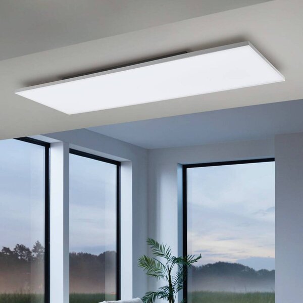EGLO connect Turcona-Z LED stropné svietidlo 120x30cm, Biela / opálová, Obývacia izba / jedáleň, Plast, Stropné svetlo