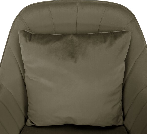 KONDELA Kancelárske kreslo, sivohnedá Taupe Velvet látka/chróm, KLIAN