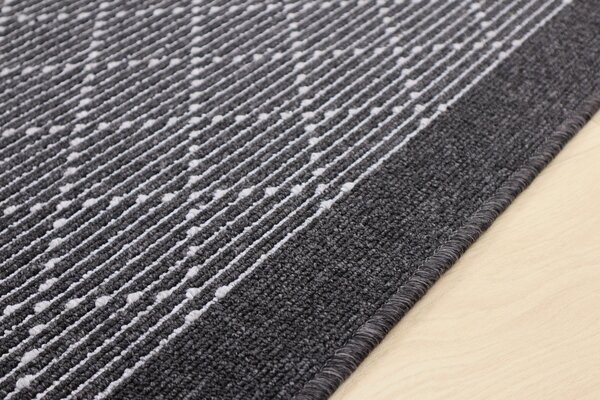Condor Carpets , Protišmykový behúň na mieru Boulevard 9229, šíre 100 cm, šedá, chodba / predsieň