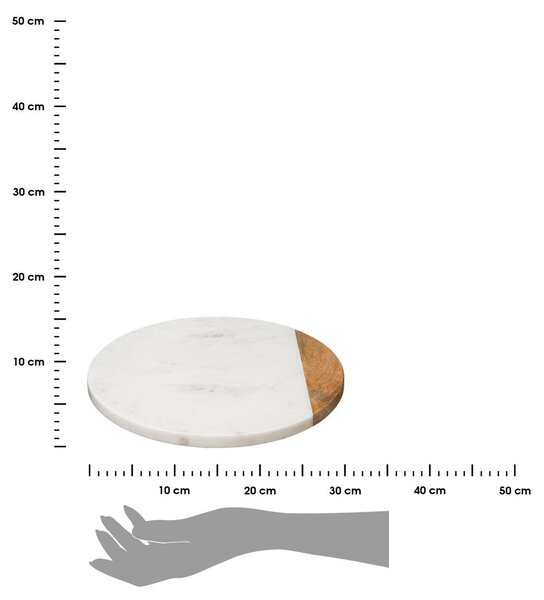 Mramorový otočný servírovací podnos Marbl W, (fi) 30 cm
