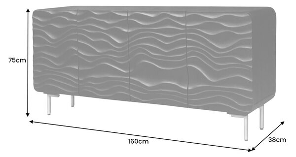 Dizajnová komoda Gavrilla 160 cm čierne mango