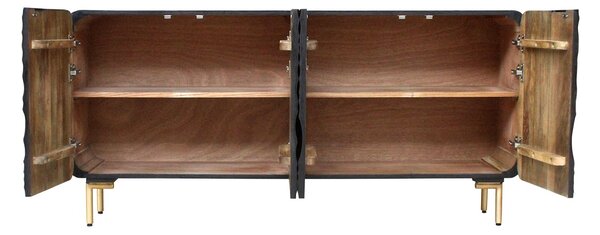 Dizajnová komoda Gavrilla 160 cm čierne mango
