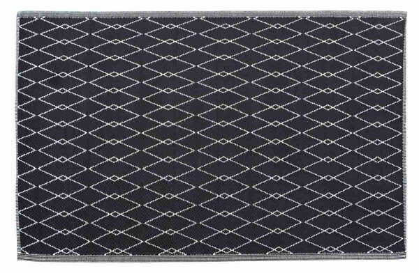 Vonkajší koberec Inez čierna, 90 x 150 cm