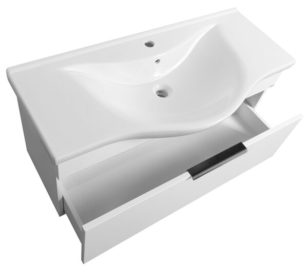 Aqualine Aqualine, AKIRA umyvadlová skrinka 96x42x34cm, biela, AK210