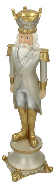 Figúrka Luskáčika 42cm silver