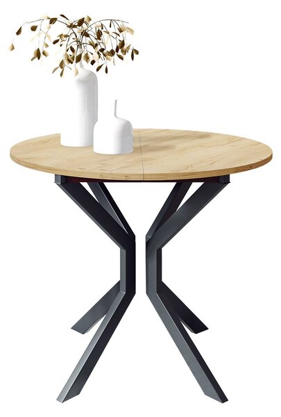 Jedálenský stôl Kirtore M 90, Farby:: dub kraft zlatý / čierna Mirjan24 5903211289859