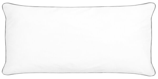 Vankúš na spanie biely bavlna japara 40 x 80 cm polyesterová výplň vysoký profil