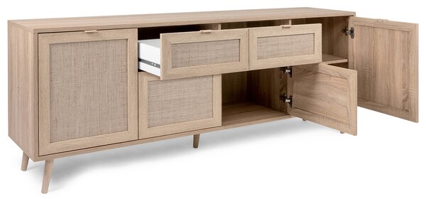 Komoda 2+2 dvere + 2 zásuvky BALI 51B dub