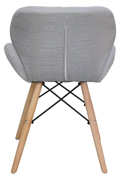 Jedálenská stolička ALFA sivá látka