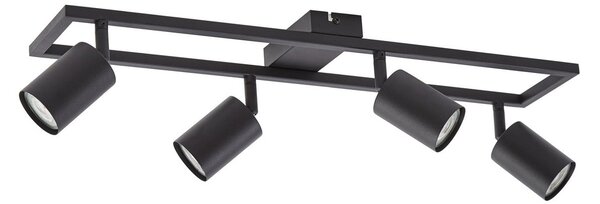 Stropné Lampa Lindby, Bravius, stmievateľné, Čierna, Obývacia izba, Kov