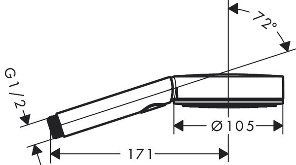 Hansgrohe Pulsify Select S - Ručná sprcha 105 3jet Relaxation, kartáčovaný bronz 24110140