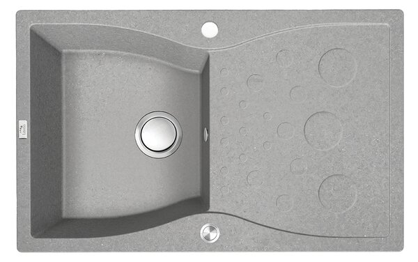Laveo Molokin, 1-komorový granitový drez 800x500x195 mm, šedá, LAV-SPO_511T
