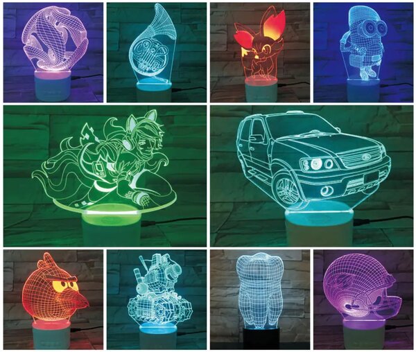 3Dmix 3DL-BTC050 – 3D LED nočná lampa - Jednorožec (Bluetooth reproduktor - farba čierna)