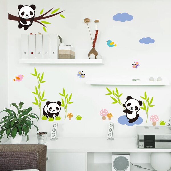 Veselá Stena Samolepka na stenu Hravá panda